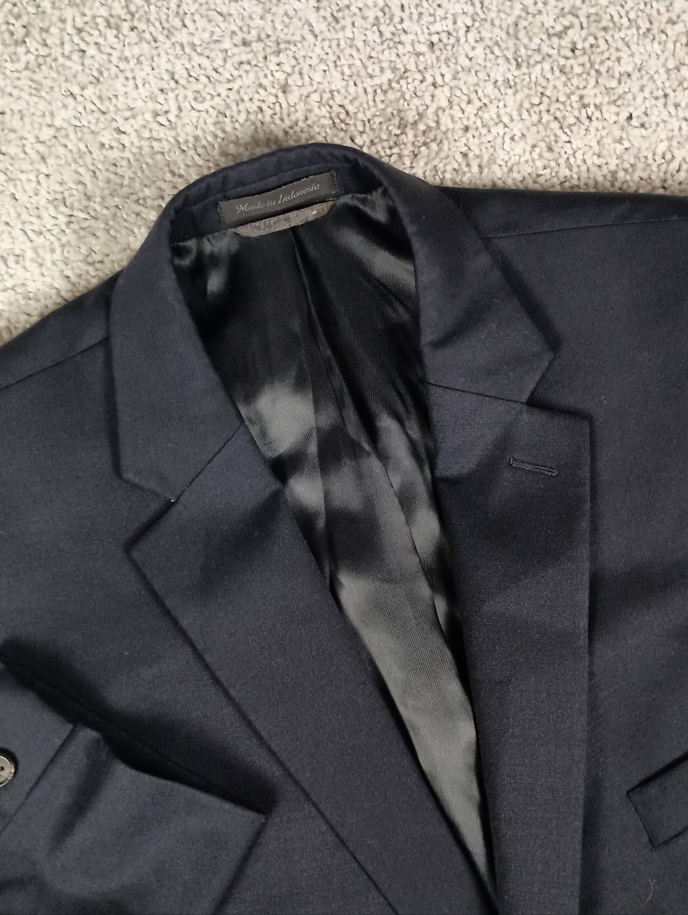 Lauren Ralph Lauren 46R Navy Blue Wool Mens Blazer